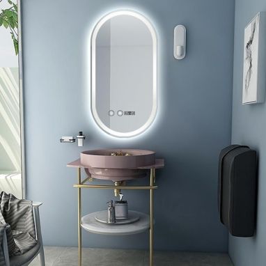 DUSEL Зеркало с подогревом, LED подсветкой Smart, часами и температурой DE-M4031 60x120 см